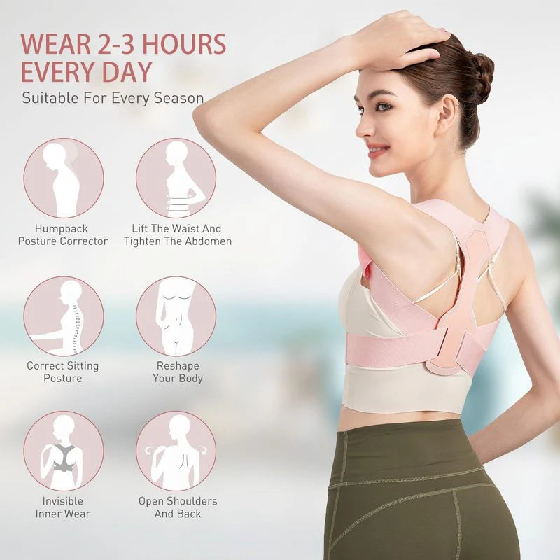 1PC Adjustable Rectify Posture Back Invisibility Training