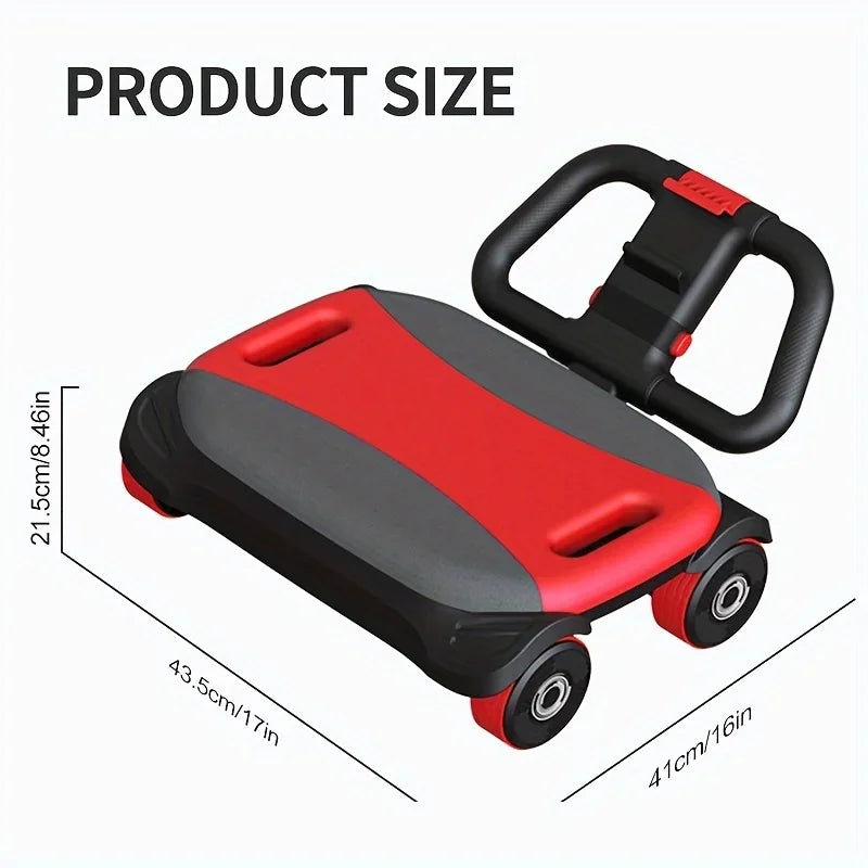 Automatic Rebound Ab Roller Wheel with Elbow Support 4-Wheel