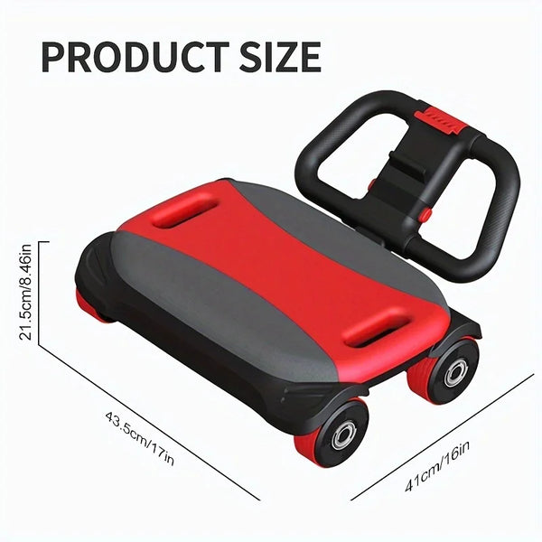 Automatic Rebound Ab Roller Wheel with Elbow Support 4-Wheel
