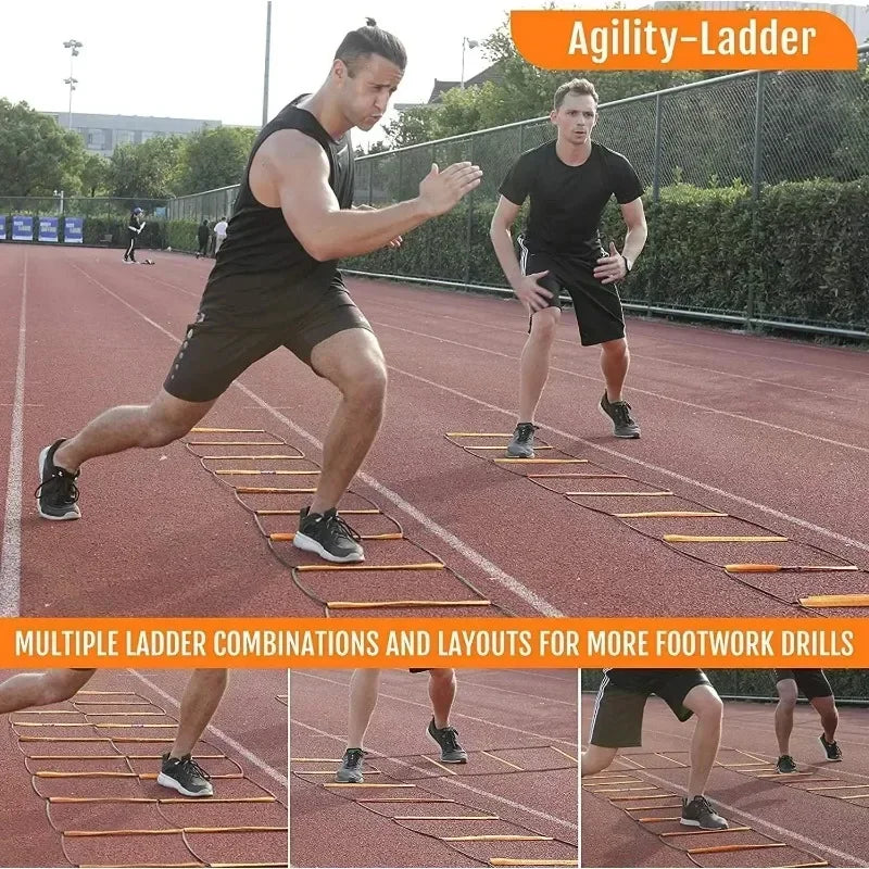 3-in-1 Soccer Training Ladder Set - Adjustable Speed Agility