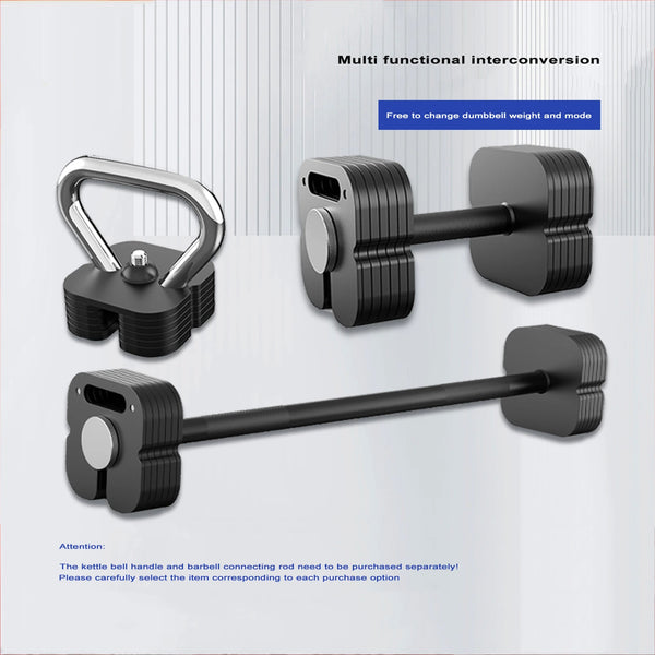 Professional pure steel adjustable dumbbell square plug-in dumbbell