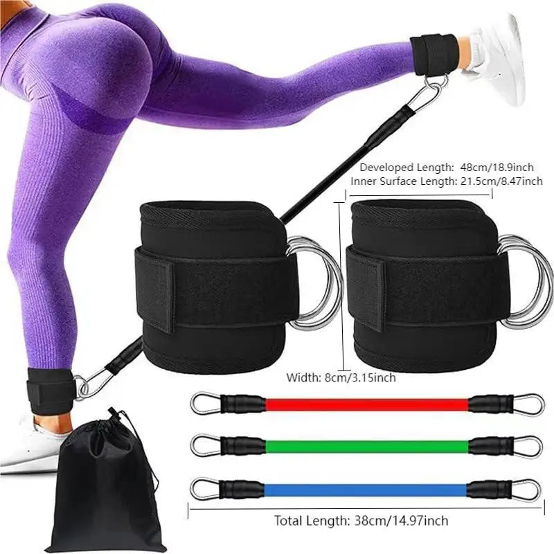 TPE Resistance Bands Ankle Straps Fitness Booty Band