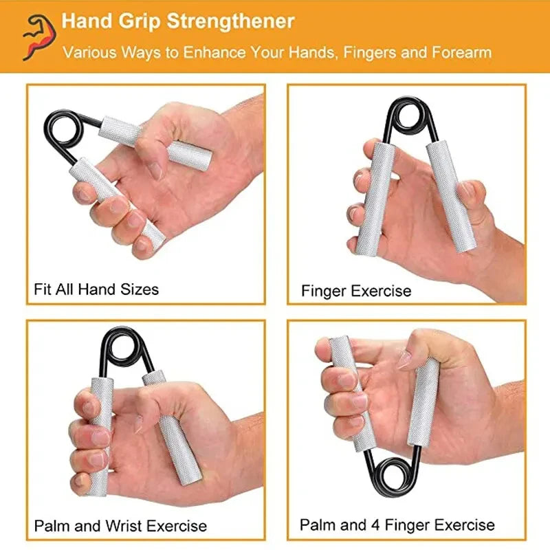 Metal Hand Grip Set 100LB-300LB No Slip Heavy-Duty Grip