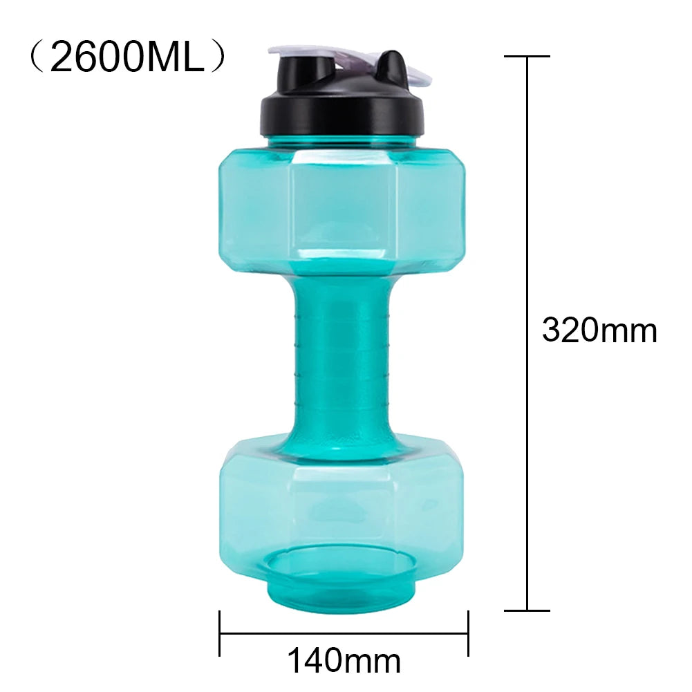 550/2600ML Dumbbell Bottle PET Dumbbell Shaped Kettle