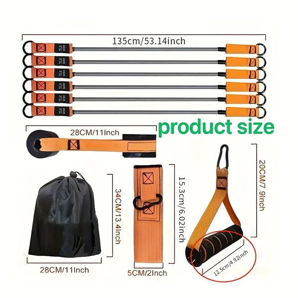 12 piece high-strength tension rope training set