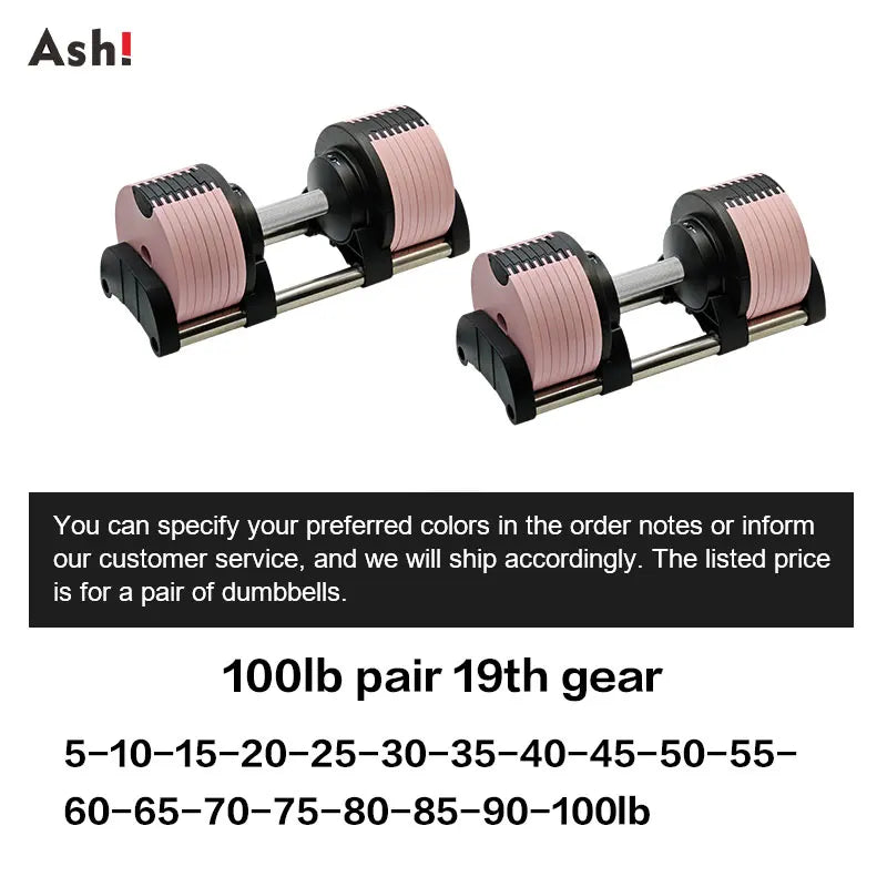 Adjustable Dumbbell Pair Home Gym Weight Set