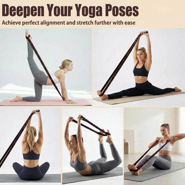 Yoga Pilates Resistance Bands Numbered Fabric Non Slip