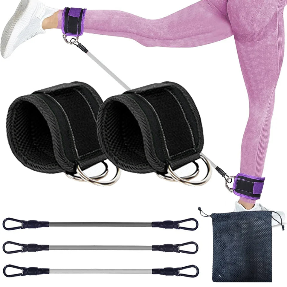 D-Ring Support Ankle Cuffs Resistance Bands Ankle Straps