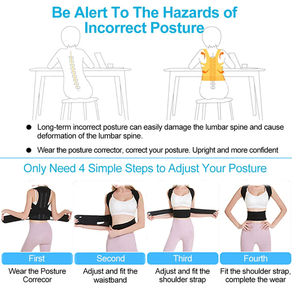 Adjustable Back Shoulder Posture Corrector Belt