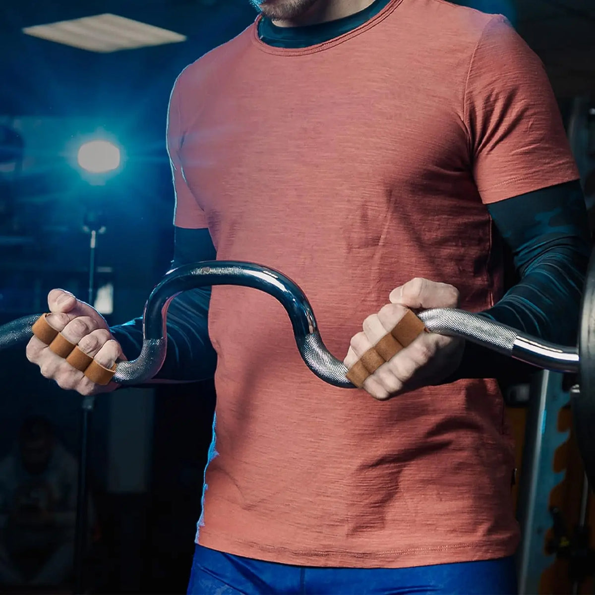 Cowhide Gym Gloves Grips Anti-Skid Weight Power Belt
