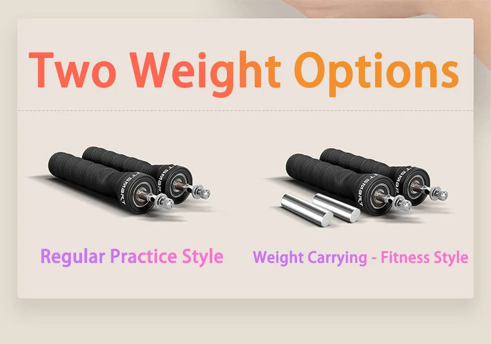 1 set of steel wire skipping rope for fitness and physical training