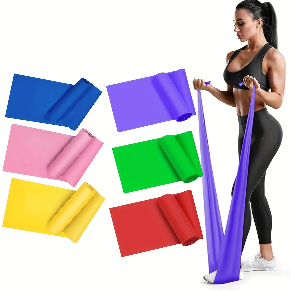 Yoga Resistance Bands TPE Elastic Stretch Bands