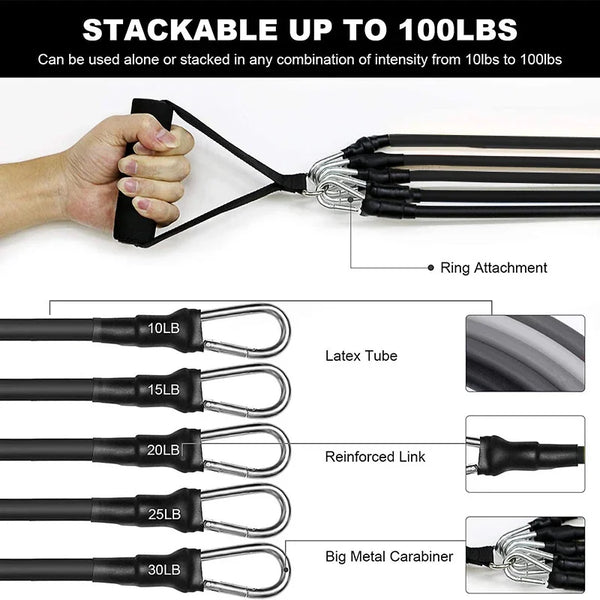Strength Training Wrapped Resistance Band Set