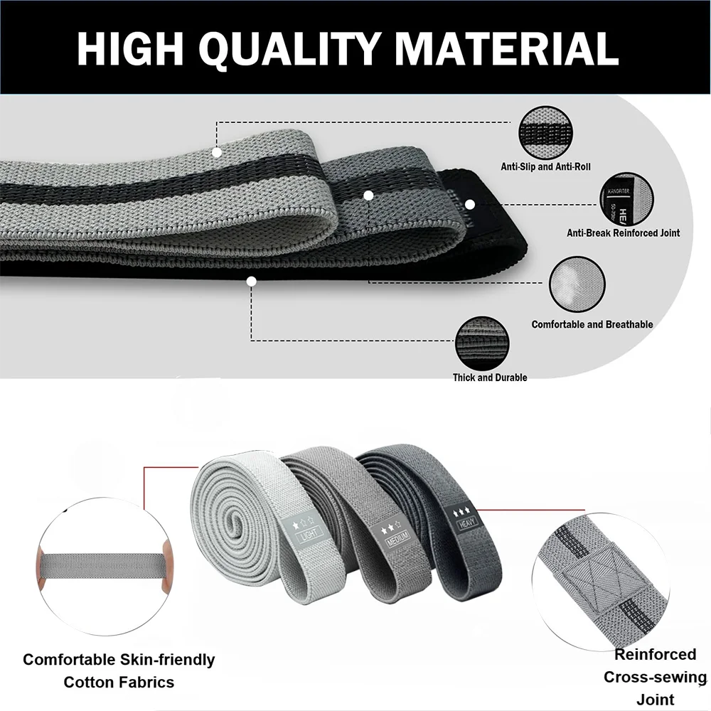 Long Fabric Resistance Loop Band for Full Body Exercise