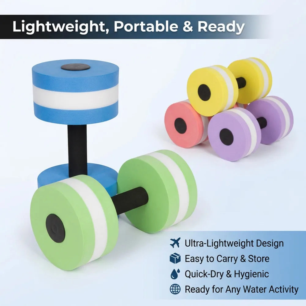 New 1 Pair High Quality EVA Water Foam Floating Dumbbell
