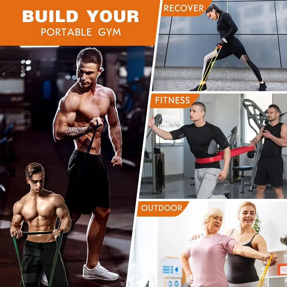 7-Level Resistance Bands Set for Pull Up Assistance