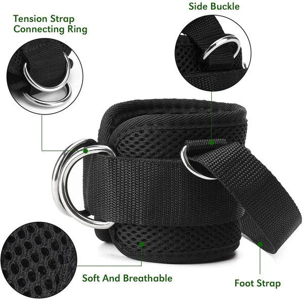 Resistance Band D-Ring Ankle Strap Trainer Fitness