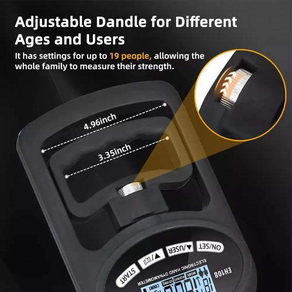 Electronic Hand Dynamometer 120kg LCD Digital Grip