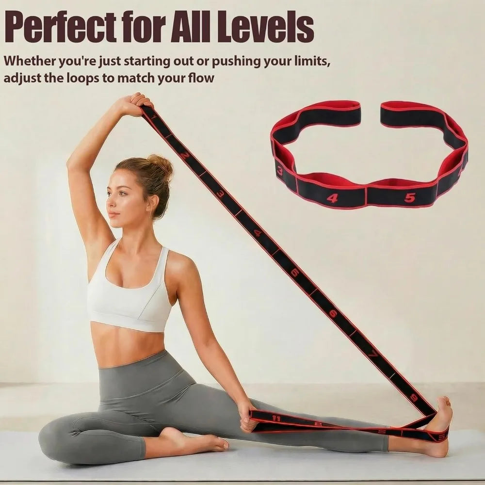 Yoga Pilates Resistance Bands Numbered Fabric Non Slip
