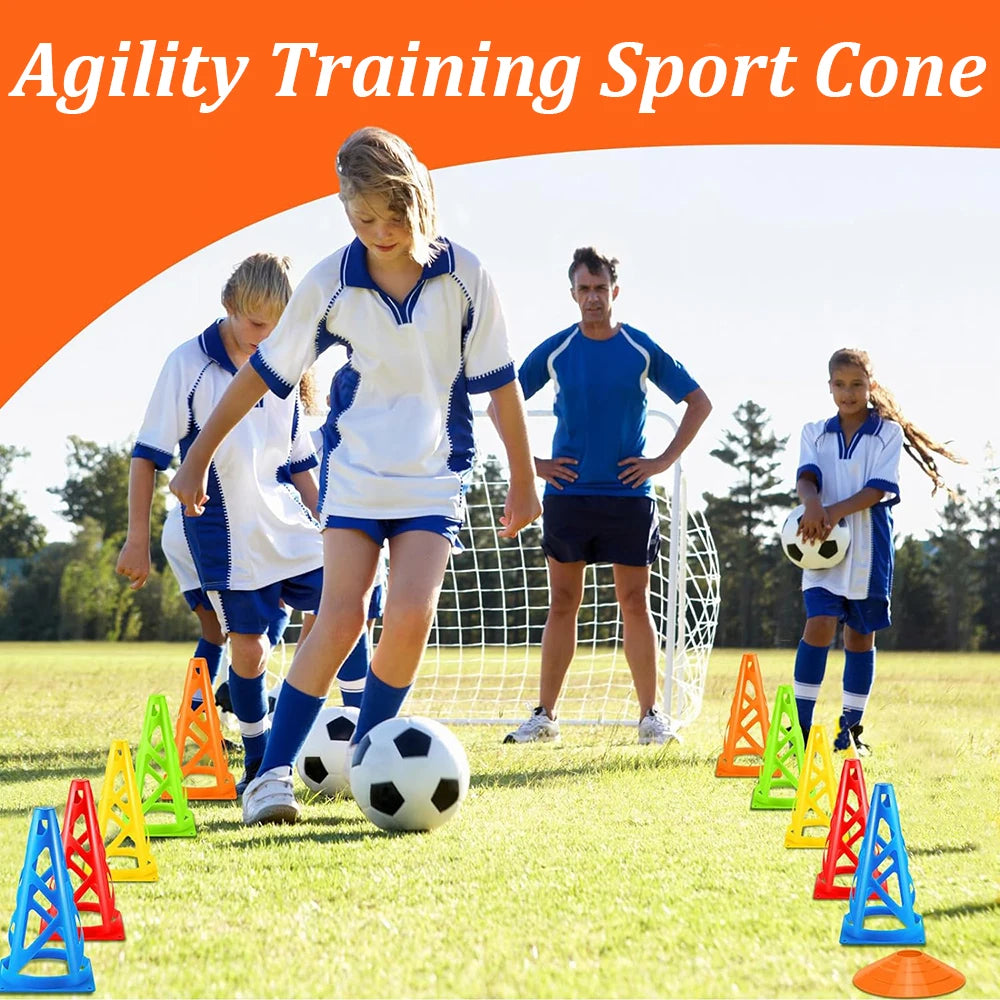 Soccer Training Cones Flexible Plastic Agility Cones