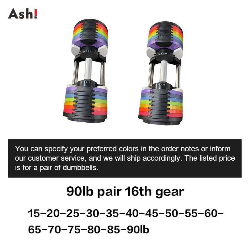 Multi-Color Adjustable Dumbbell Set