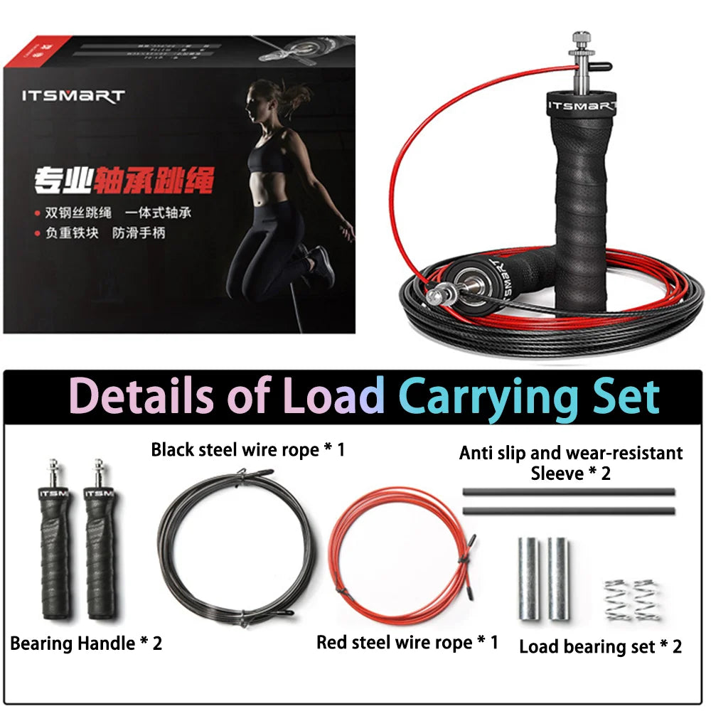 Adjustable Steel Wire Skipping Rope Set