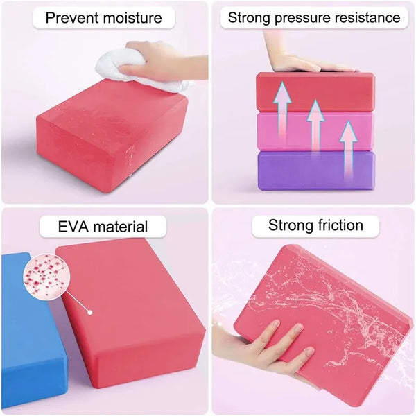 Yoga Blocks Gym Foam Brick Pilates Training Exercise