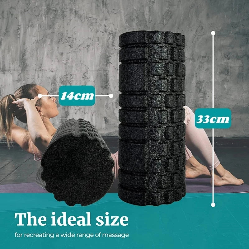 Solid Color Foam Roller With Grooves Massage