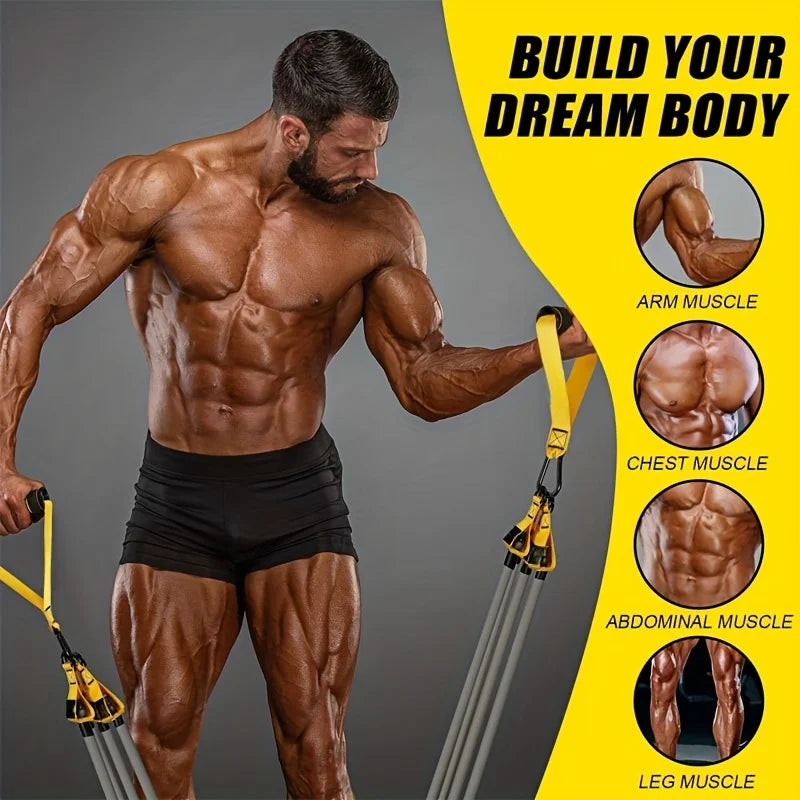 12 piece high-strength tension rope training set