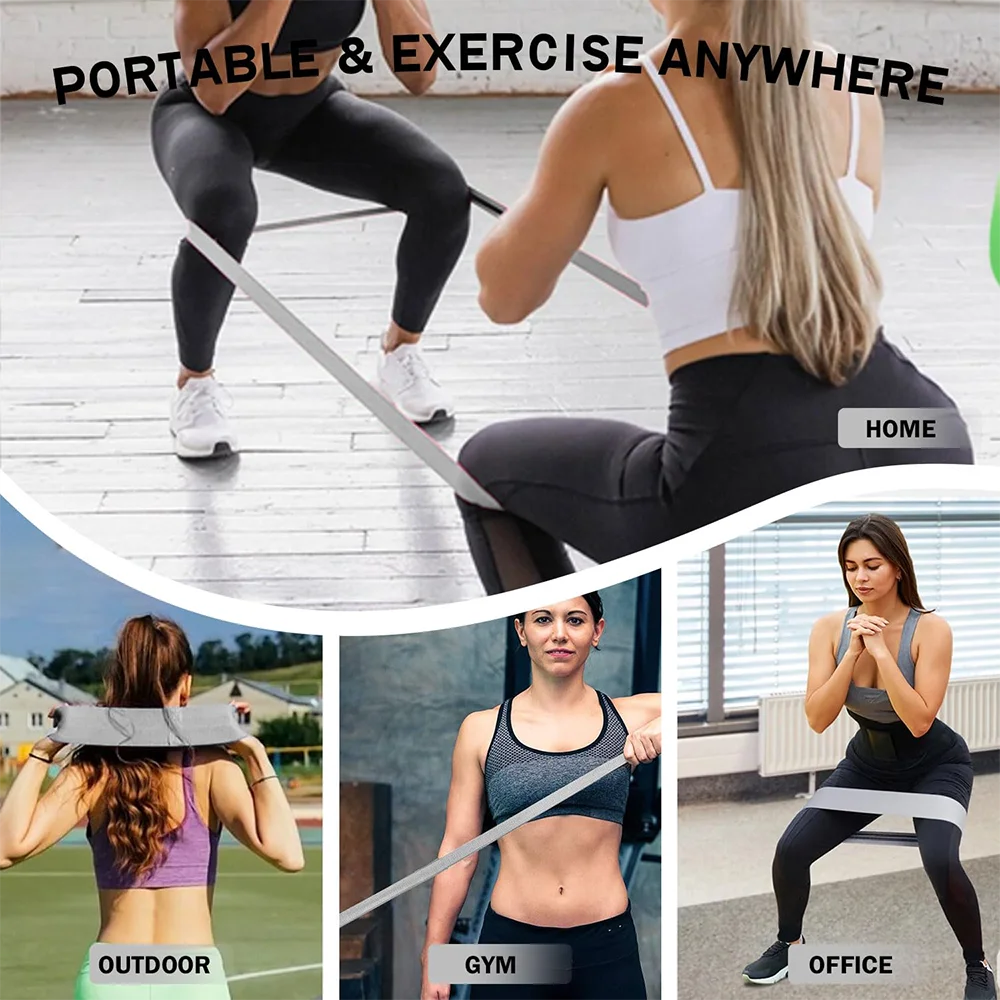 Long Fabric Resistance Loop Band for Full Body Exercise