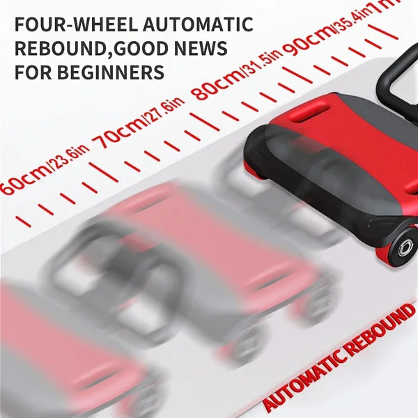Automatic Rebound Ab Roller Wheel with Elbow Support 4-Wheel
