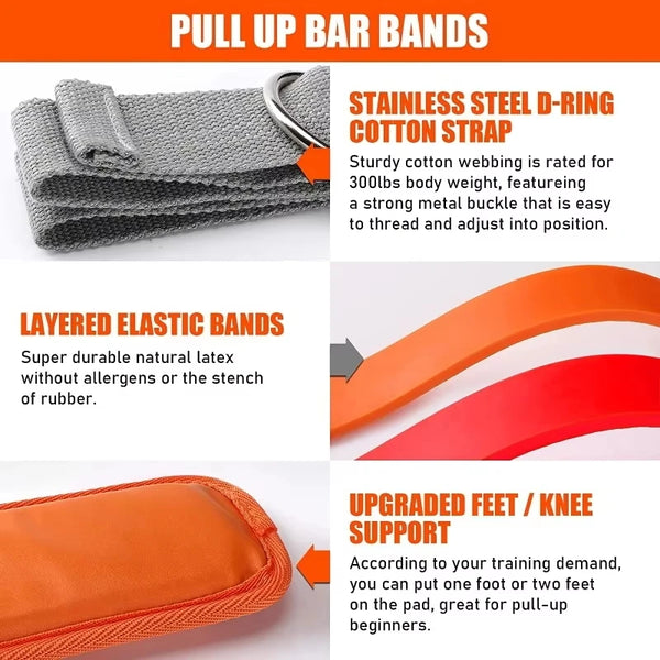 Bar pull up power band adjustable training assistance band