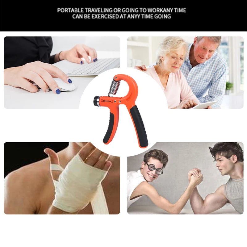Adjustable R-Type Hand Grip Exercise Countable Strength