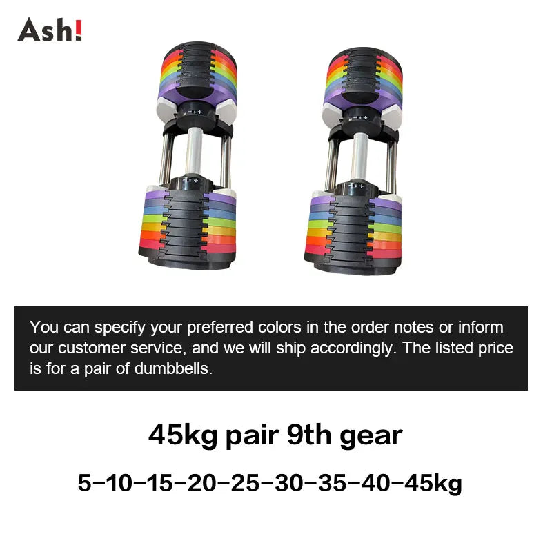 Multi-Color Adjustable Dumbbell Set
