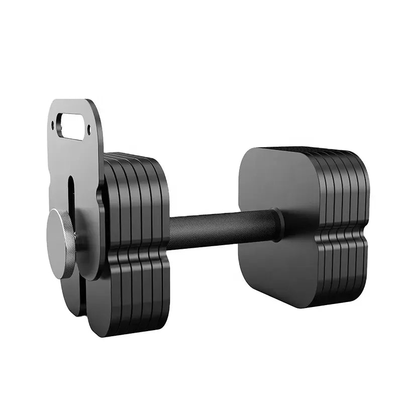 Professional pure steel adjustable dumbbell square plug-in dumbbell