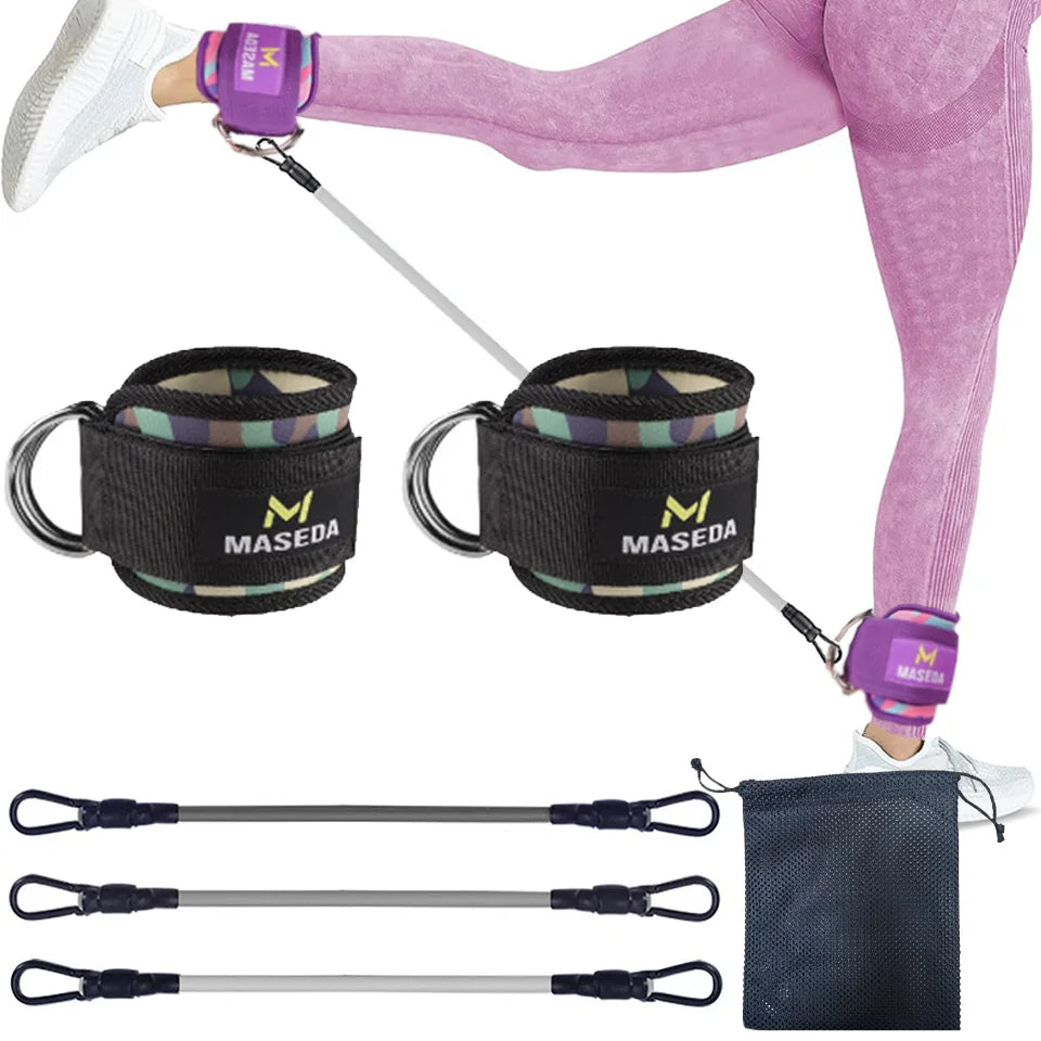 D-Ring Support Ankle Cuffs Resistance Bands Ankle Straps