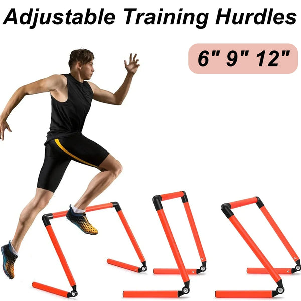 Adjustable Speed Training Hurdles 6" 9" 12" Agility Jumping