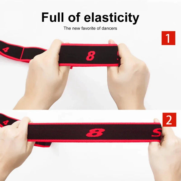 8 Sections Dance Resistance Band Yoga Stretching Pilates