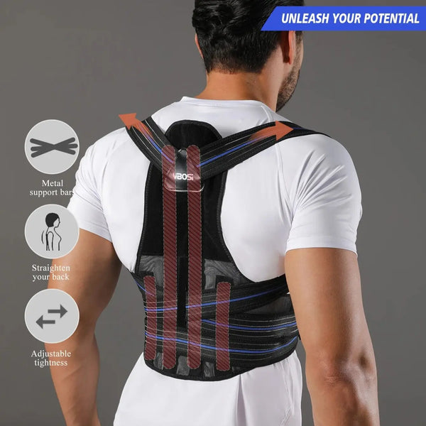 Women Men Adjustable Breathable Back Support