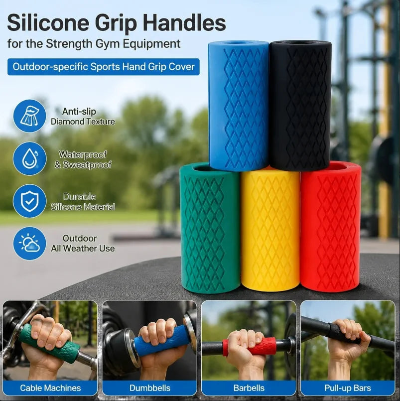 Pack of 1 Silicone Dumbbell Handles Long Dumbbell