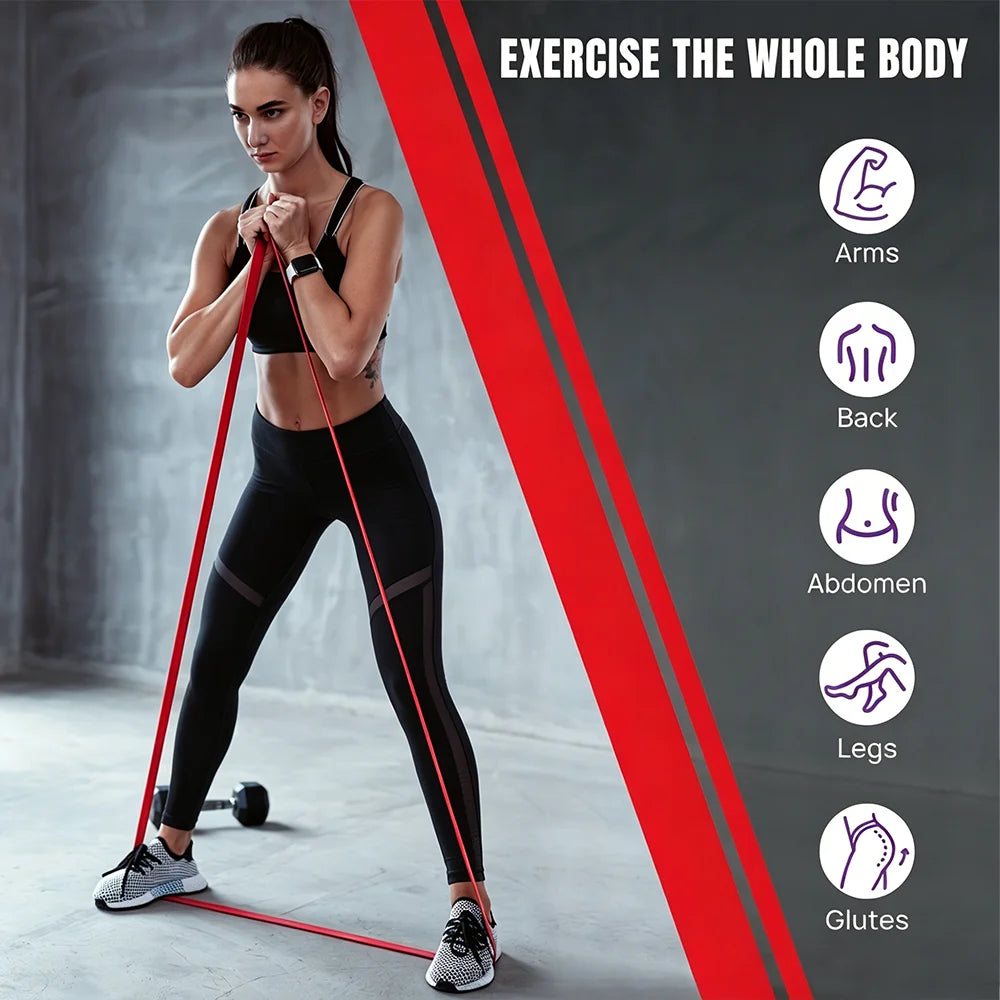 4-Level Resistance Bands Set Pull Up Assistance