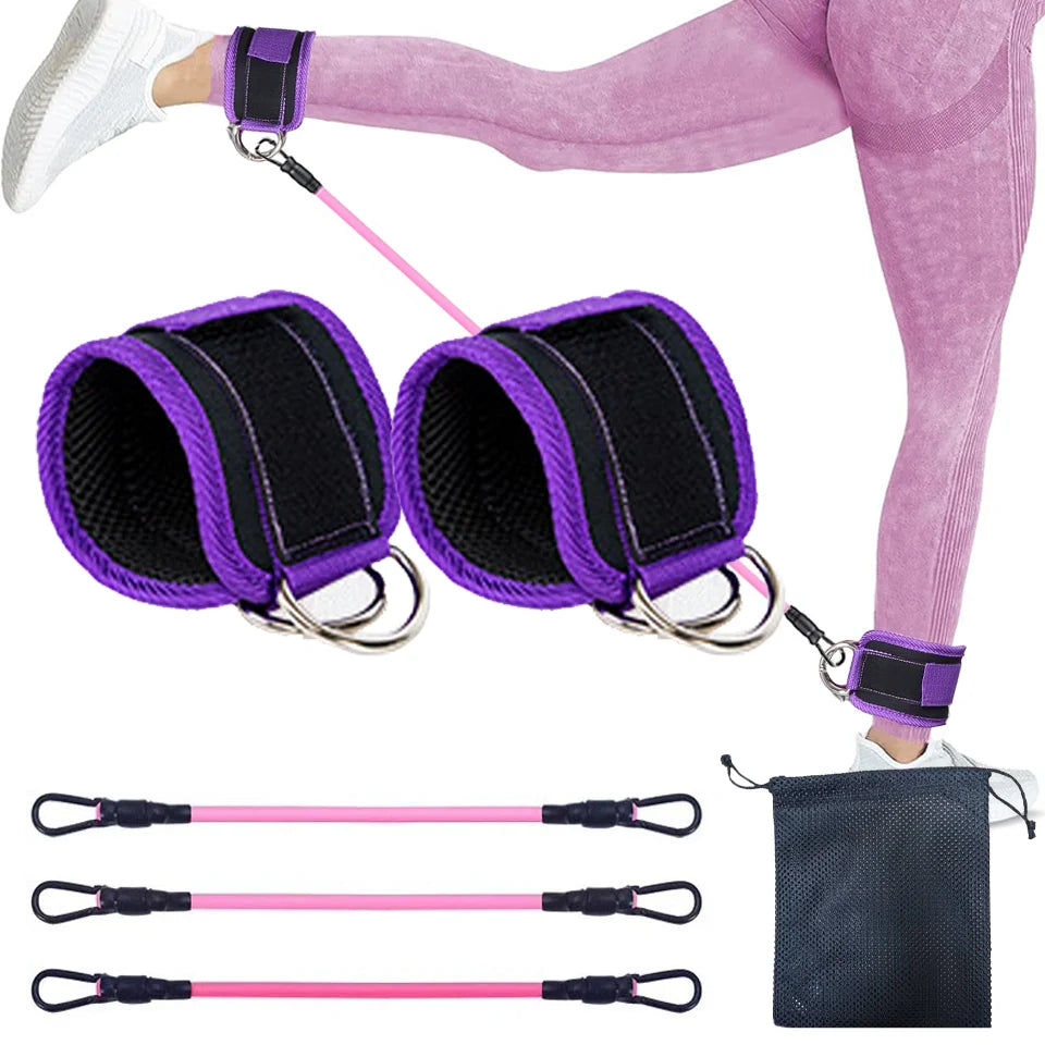 D-Ring Support Ankle Cuffs Resistance Bands Ankle Straps