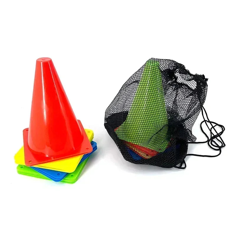 18CM Sign Bucket 6Inch Barrier Football Road Flat Training Cone