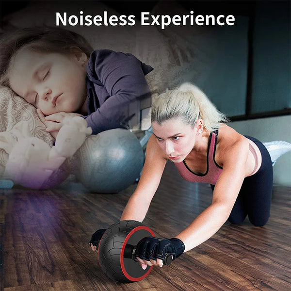 Abdominal Trainer Widened Silent Detachable Ab Wheel Combo