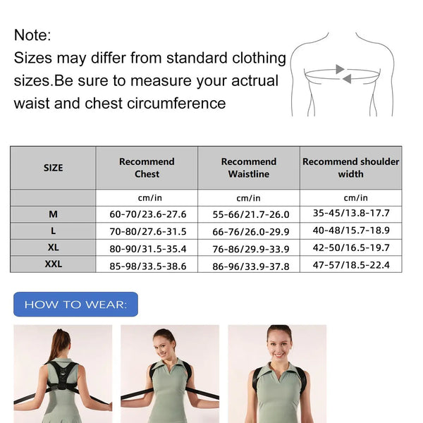 Adjustable Upper Back Support Sporty Shoulder Belt
