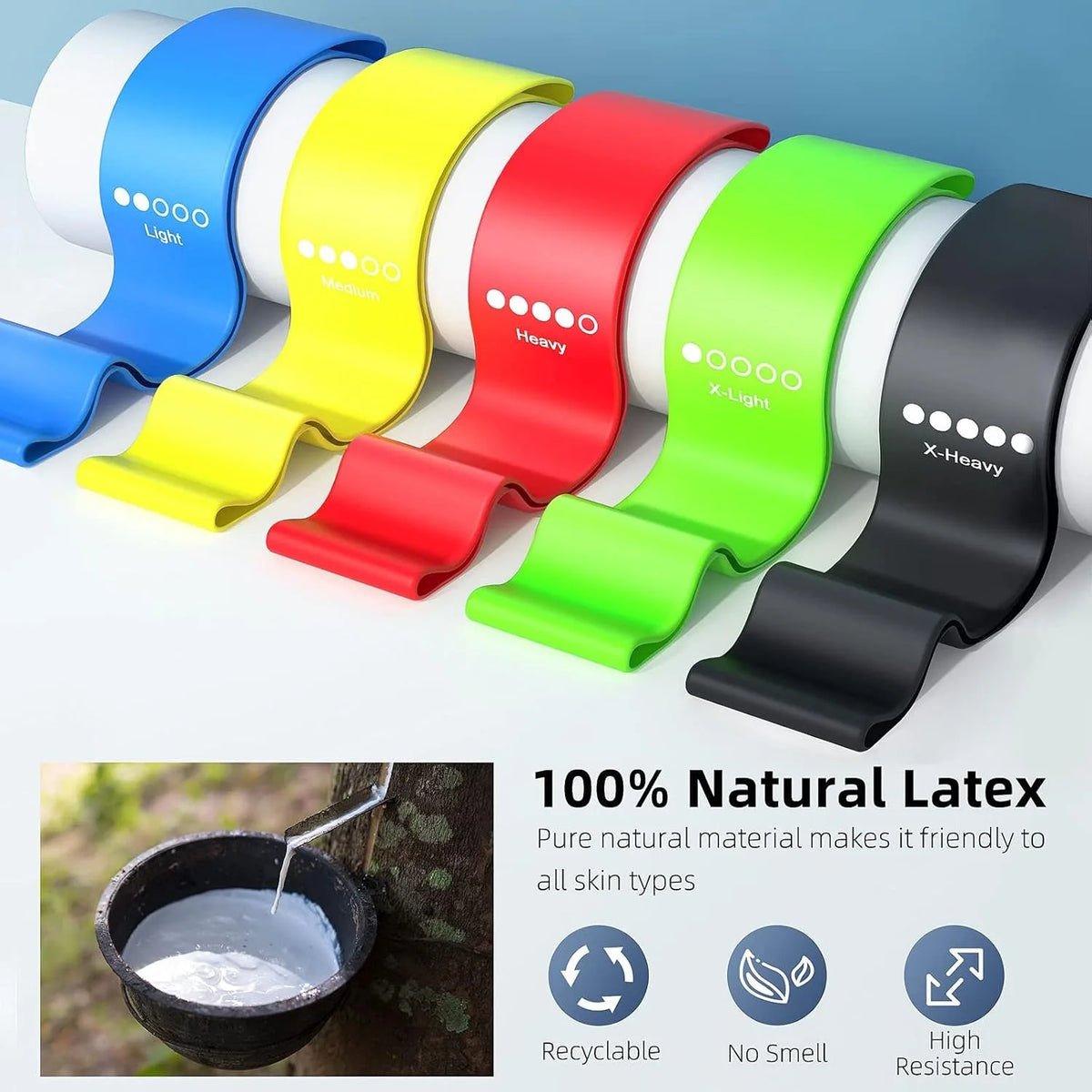 Different Resistance Bands Yoga Band Fitness Exercise Training