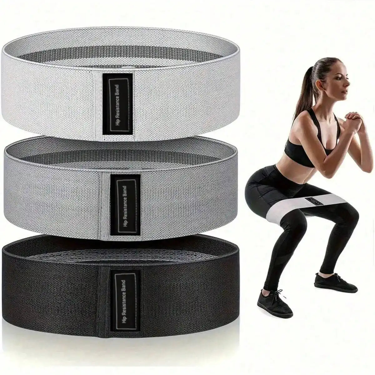 Basic Fabric Resistance Hip Booty Bands Glute Thigh Elastic