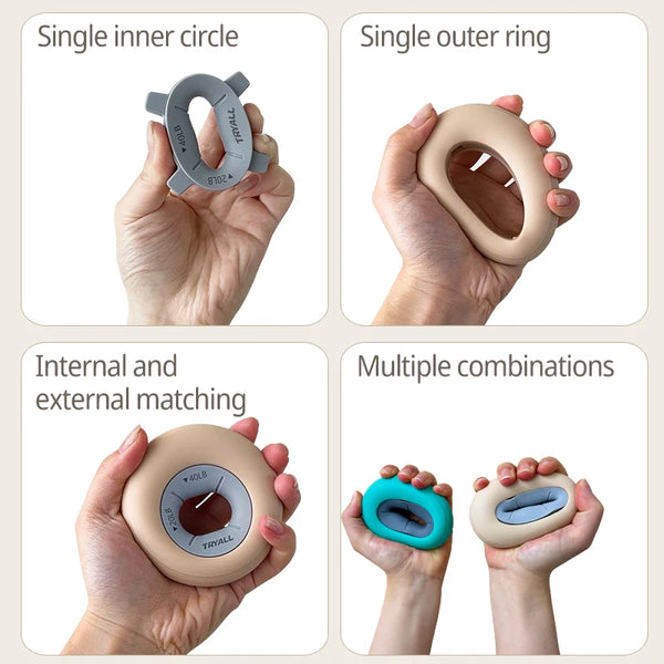Adjustable Resistance Silicone Hand Grips Training Finger
