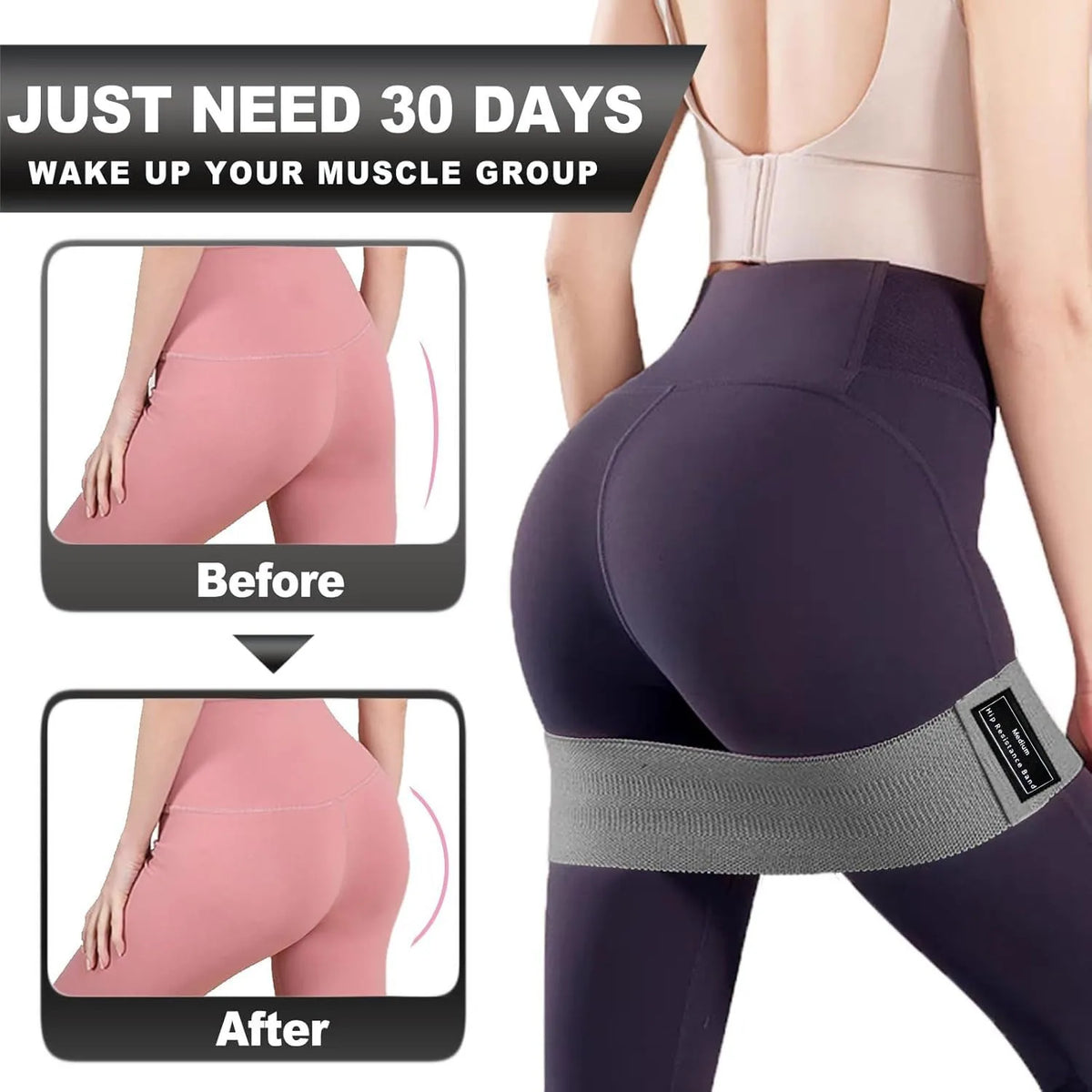 Fabric Resistance Bands for Working Out Exercise