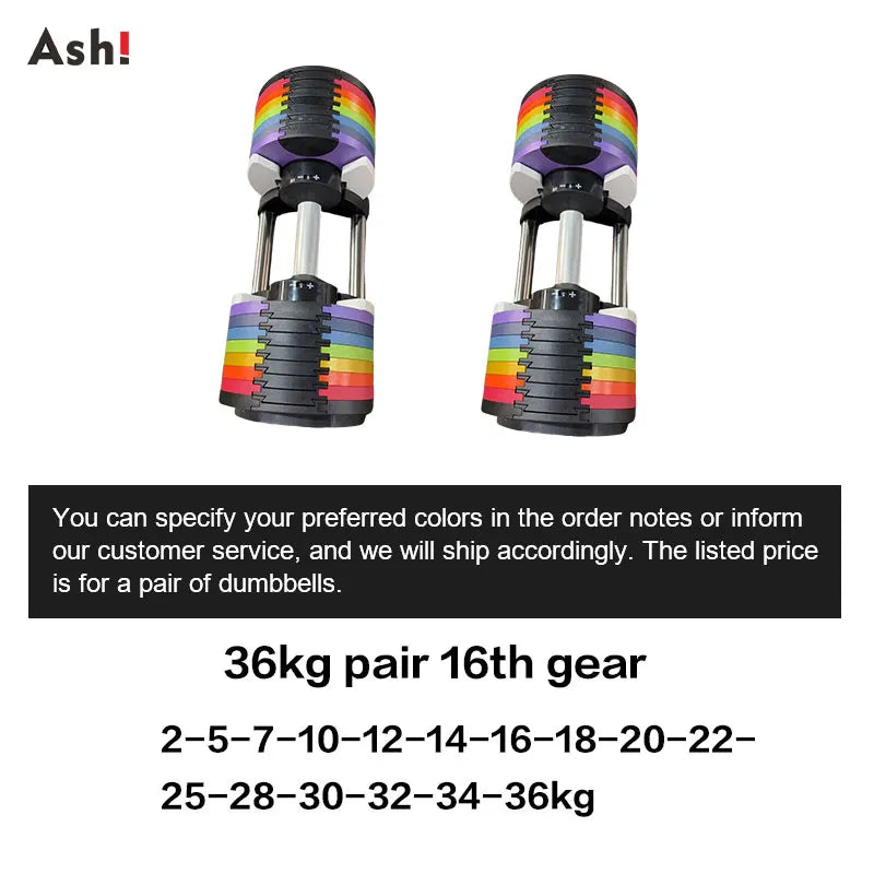 Multi-Color Adjustable Dumbbell Set